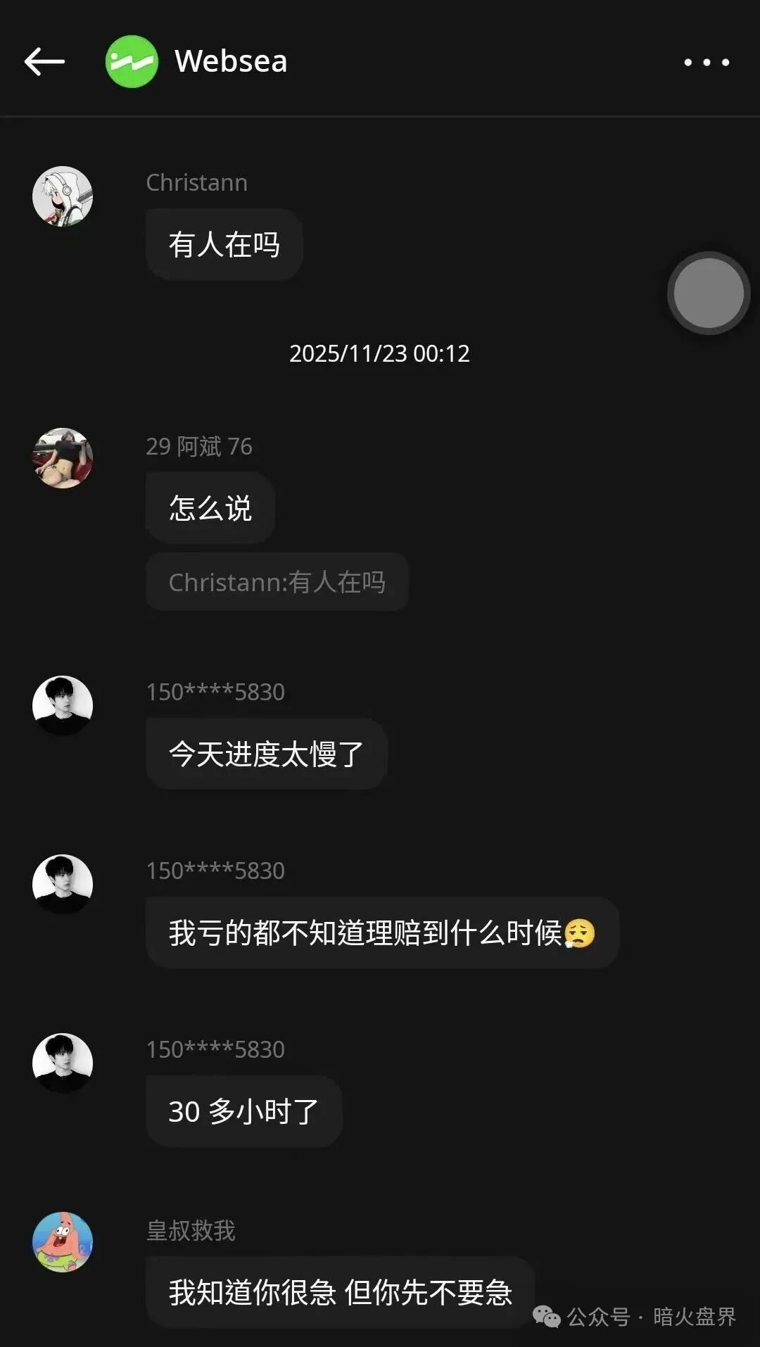 websea野鸡交易所跟单骗局，有人30小时赔付未到账，随时崩盘！