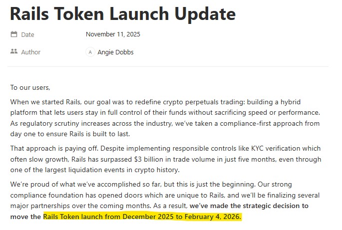 Rails空投第二阶段及上线日期已公布：请将二月标记为重要月份(4)